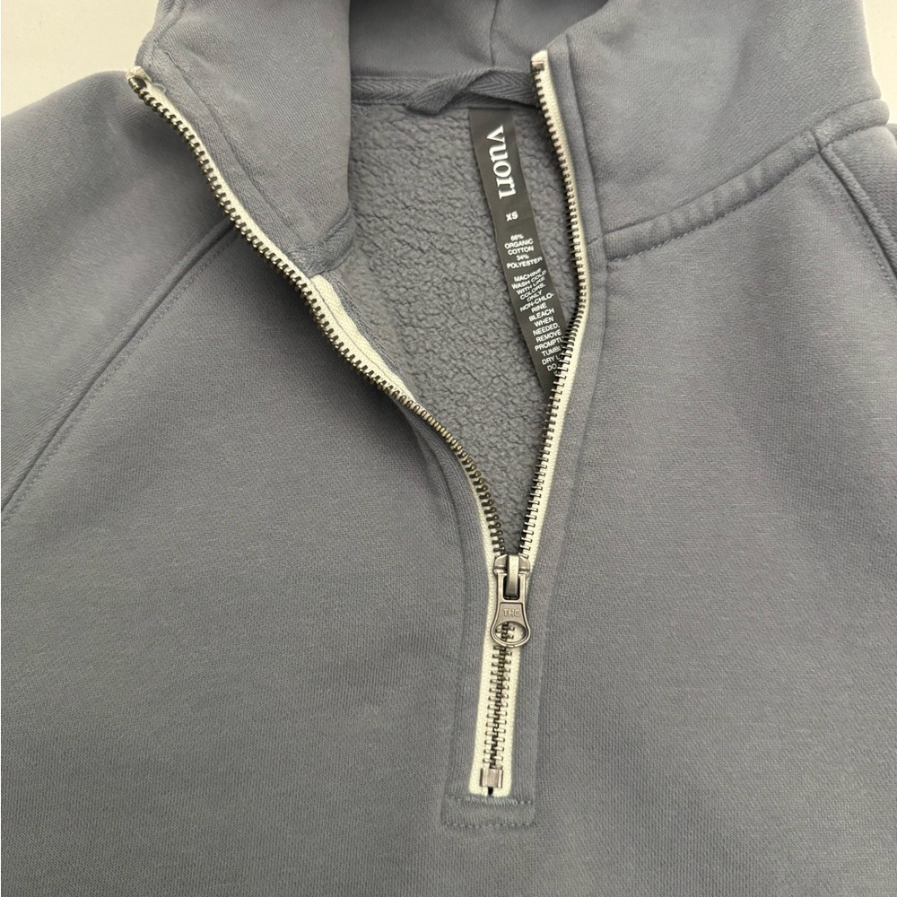 Vuori Hoodie Crop Zip Bluish Gray XS - Picture 5 of 10